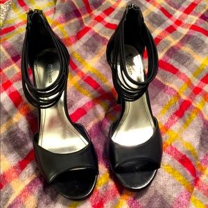 Woman’s black heels